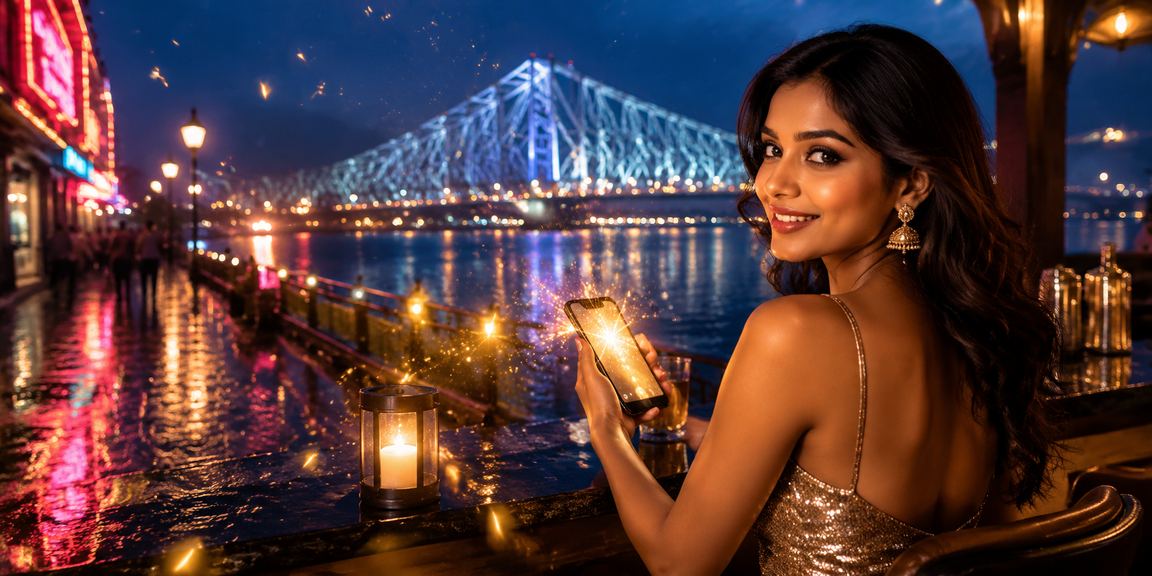 Modern Indian user making a digital deposit at night